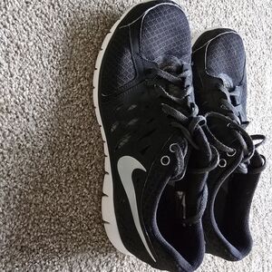 Mens Nike Black and White Athletic Sneakers